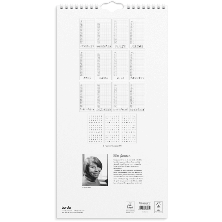 Familjekalender 2027 Mumin, Övrigt