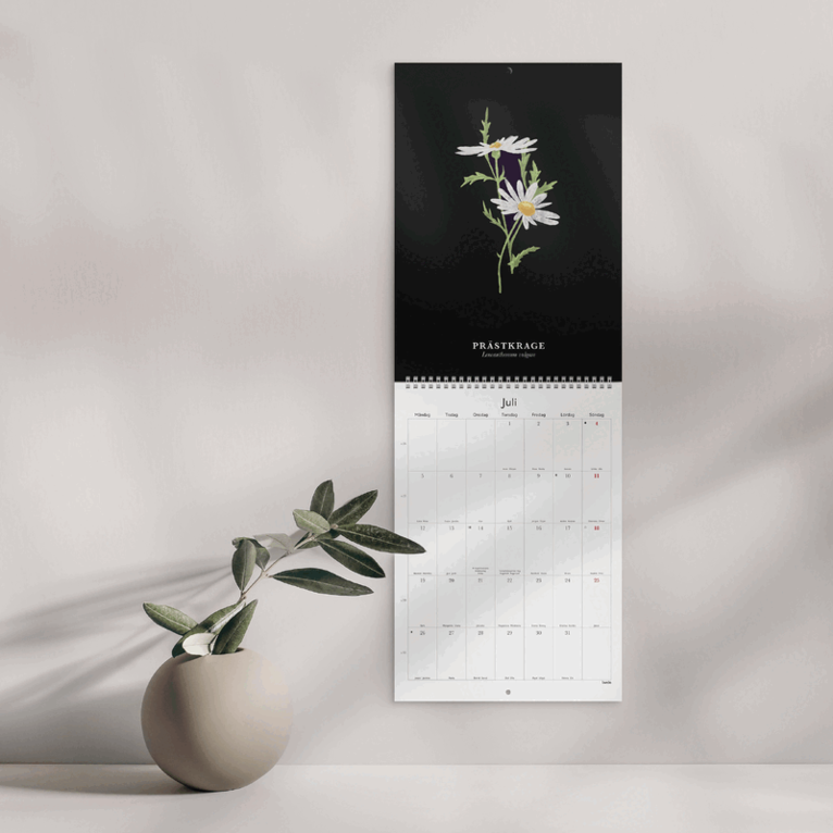 Väggkalender 2027 Illustrerad blomster, Övrigt