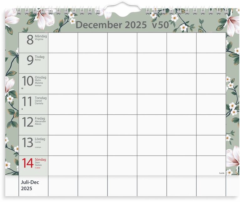 Väggkalender 2025-2026 Hemkalendern, Övrigt
