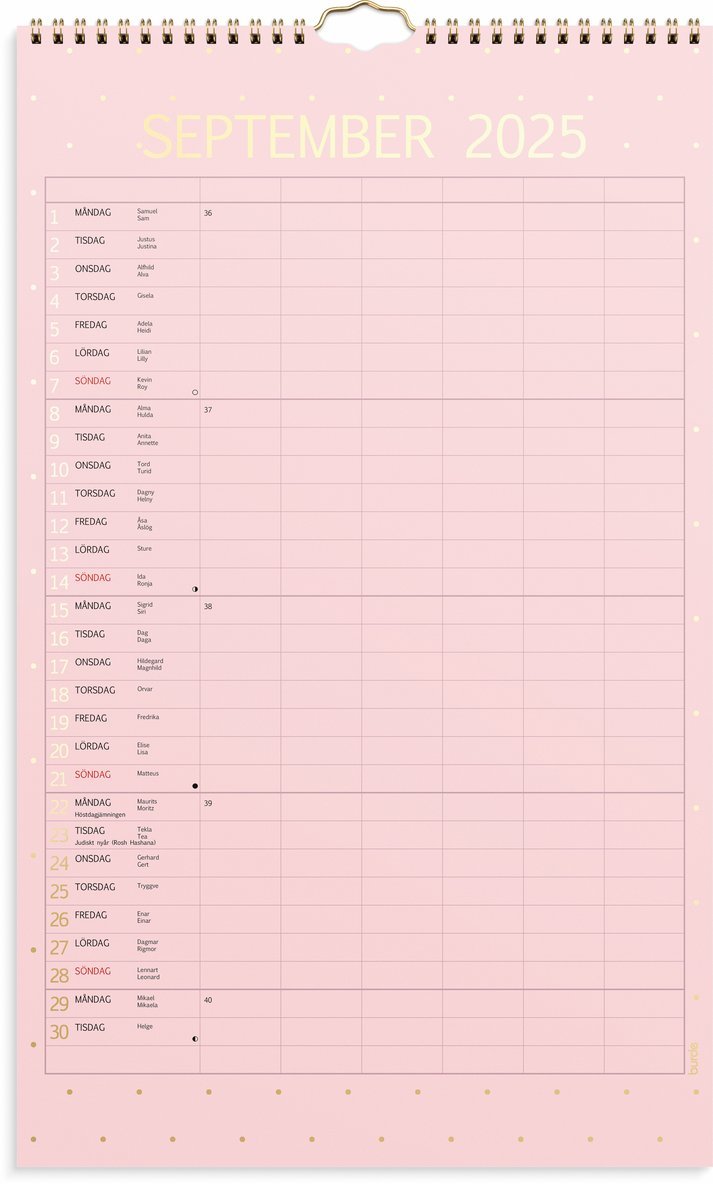 Familjekalender 2025-2026 Color, Övrigt