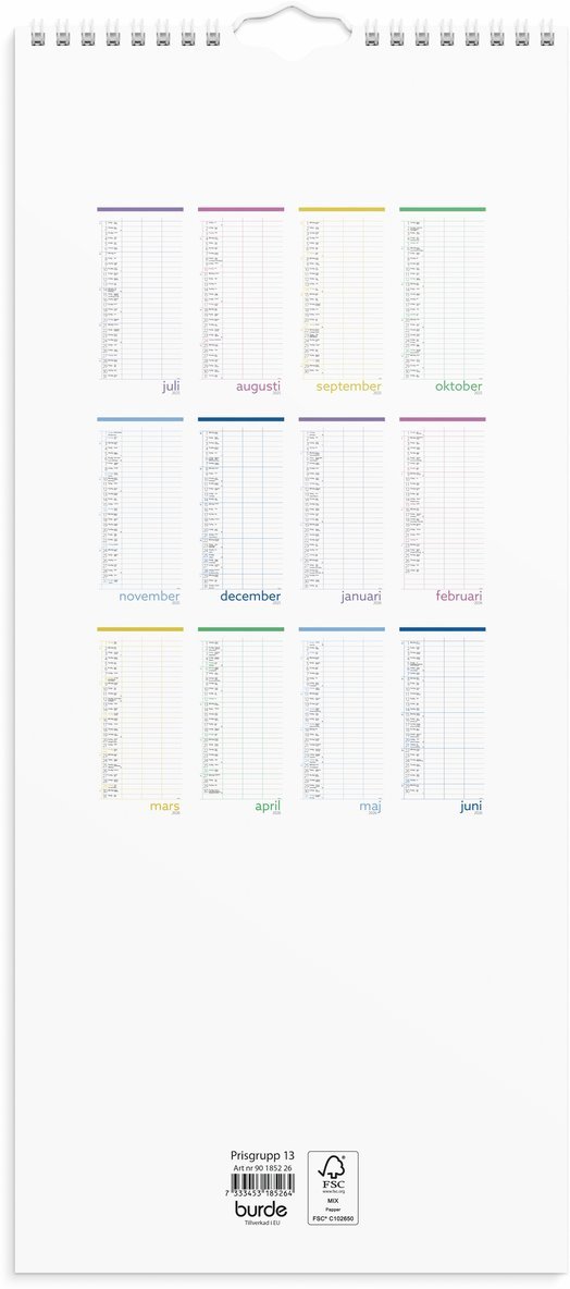 Familjekalender 2025-2026 Lilla, Övrigt
