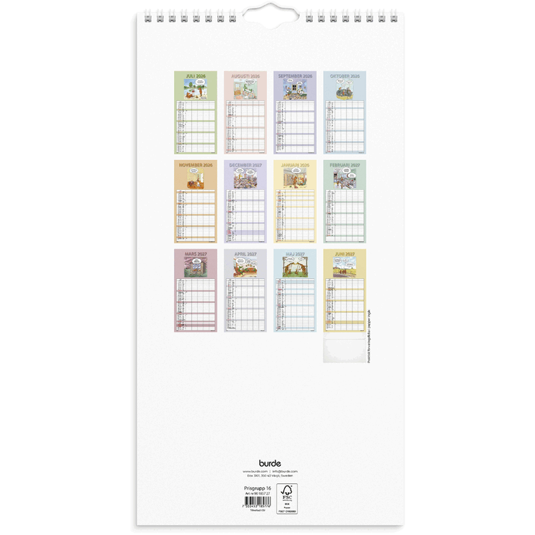 Familjekalender 2026-2027 Rolig, Övrigt