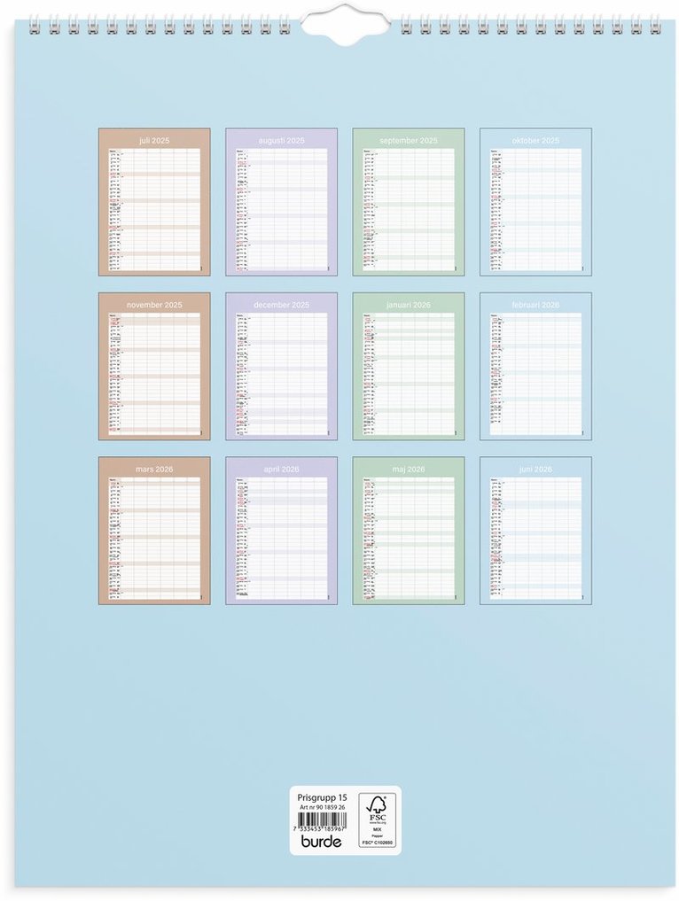 Familjekalender 2025-2026 Praktisk, Övrigt