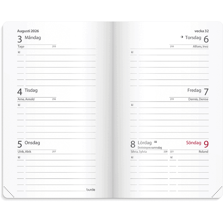 Kalender 2026-2027 Mini Basic, Övrigt