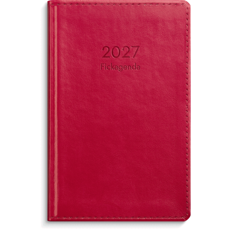 Fickagenda 2027 rött konstläder, Övrigt