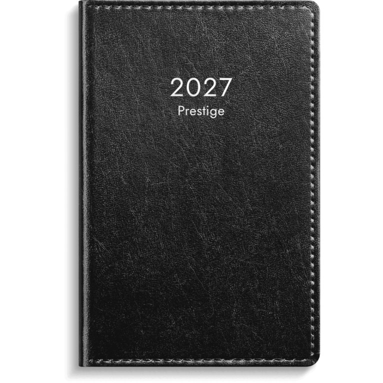 Kalender 2027 Prestige svart konstläder inb, Övrigt