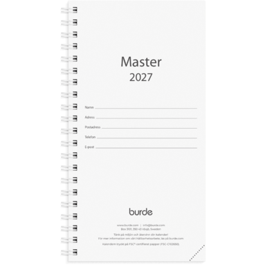 Kalender 2027 Master refill, Övrigt