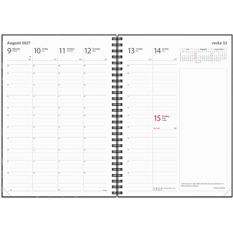 Kalender 2027 Business A5 Country, Övrigt