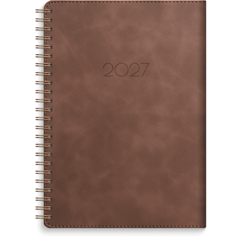 Kalender 2027 Business A5 Twist brun, Övrigt