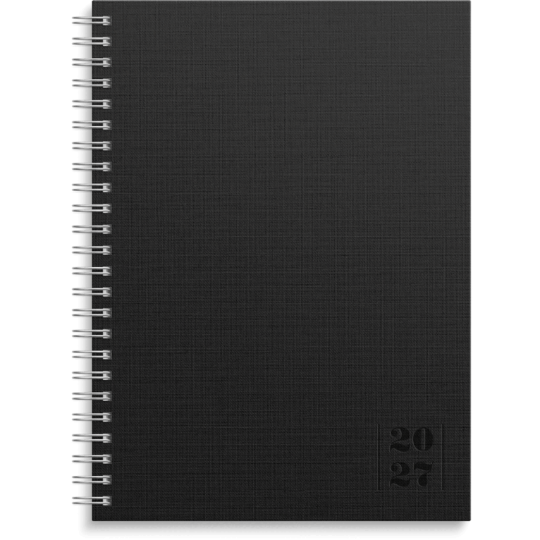 Kalender 2027 Business A5 Textile svart, Övrigt