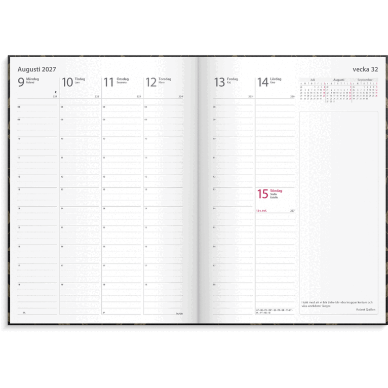 Kalender 2027 Business A5 Flora, Övrigt