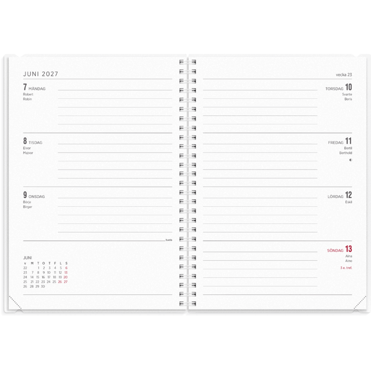 Kalender 2027 Senator A5 4i1, Övrigt