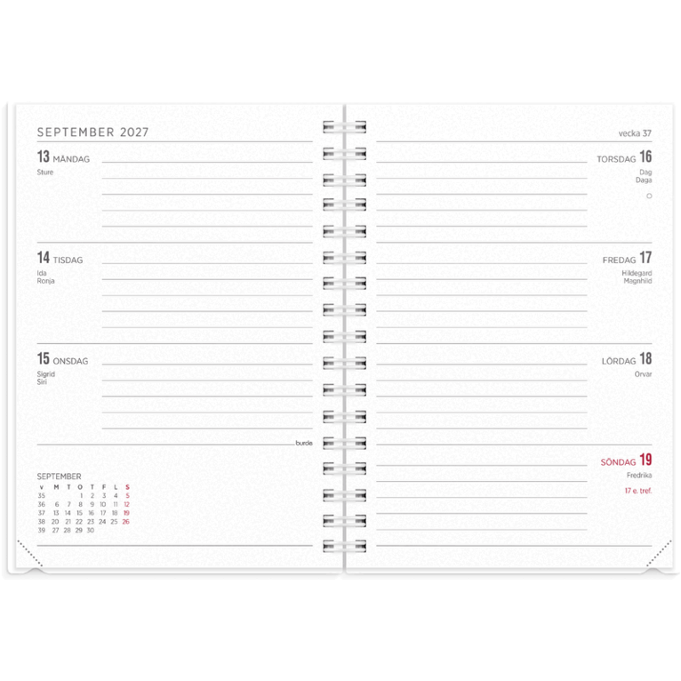 Kalender 2027 Senator A6 4i1, Övrigt