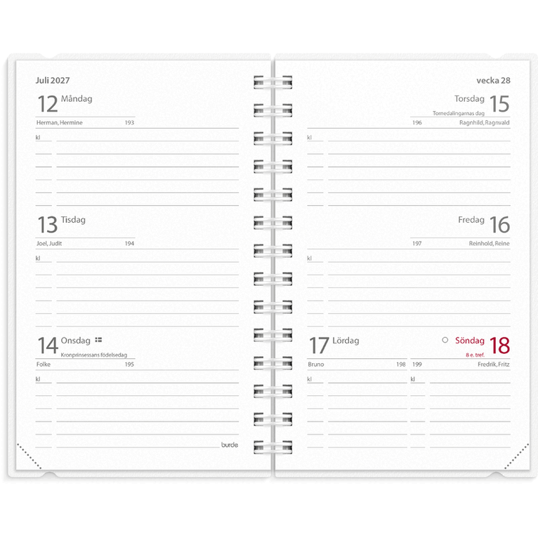 Kalender 2026-2027 Compact 4i1, Övrigt