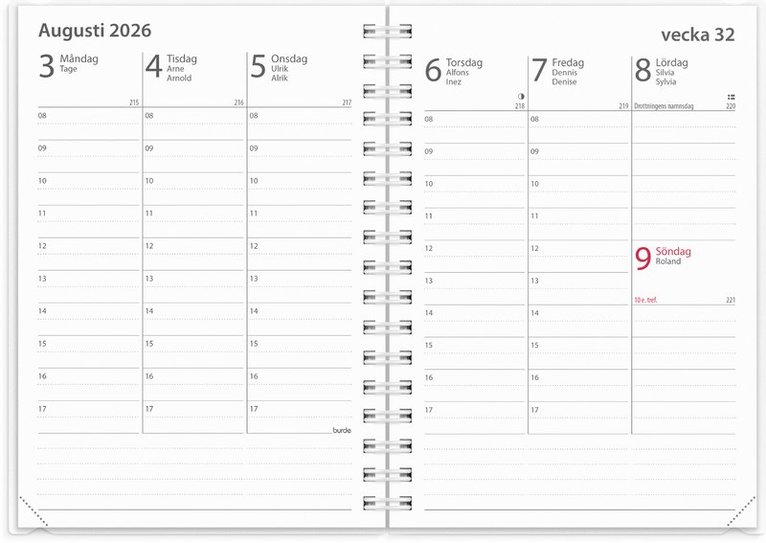 Kalender 2025-2026 Study A6 4i1, Övrigt