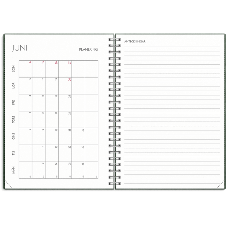 Kalender 2026-2027 Study A5 Twist mocca, Övrigt