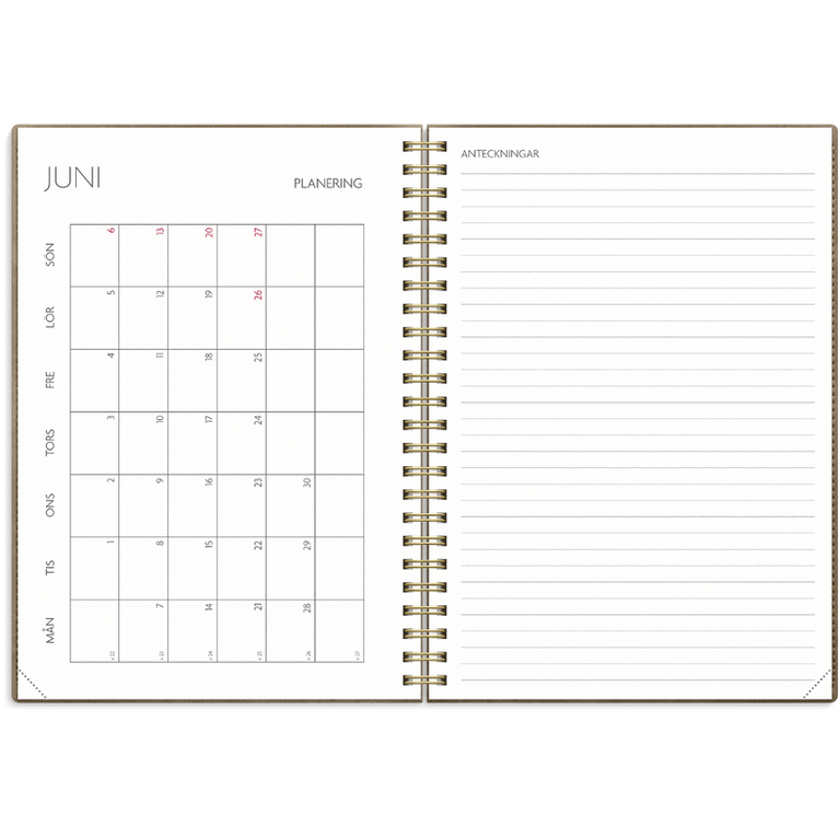 Kalender 2026-2027 Study A5 Twist rosa, Övrigt