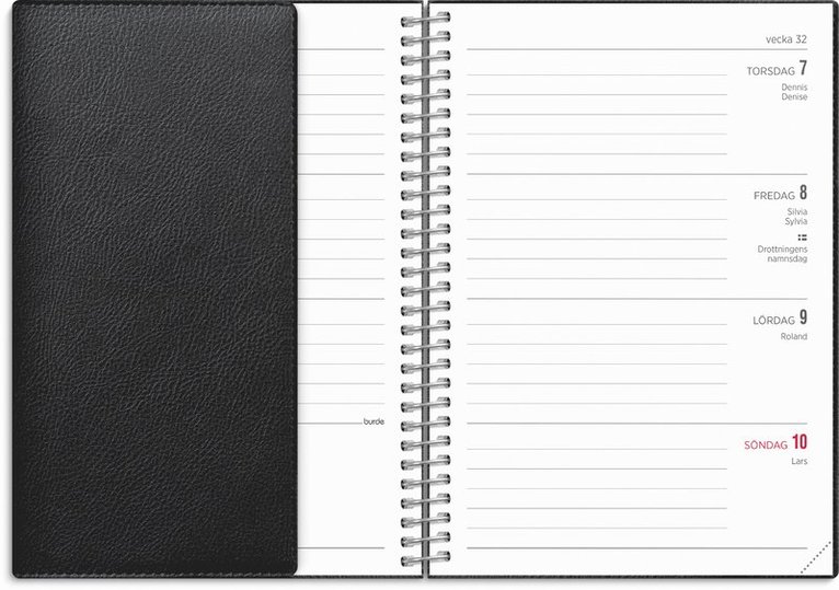 Kalender 2025-2026 Senator A6 Twist svart, Övrigt