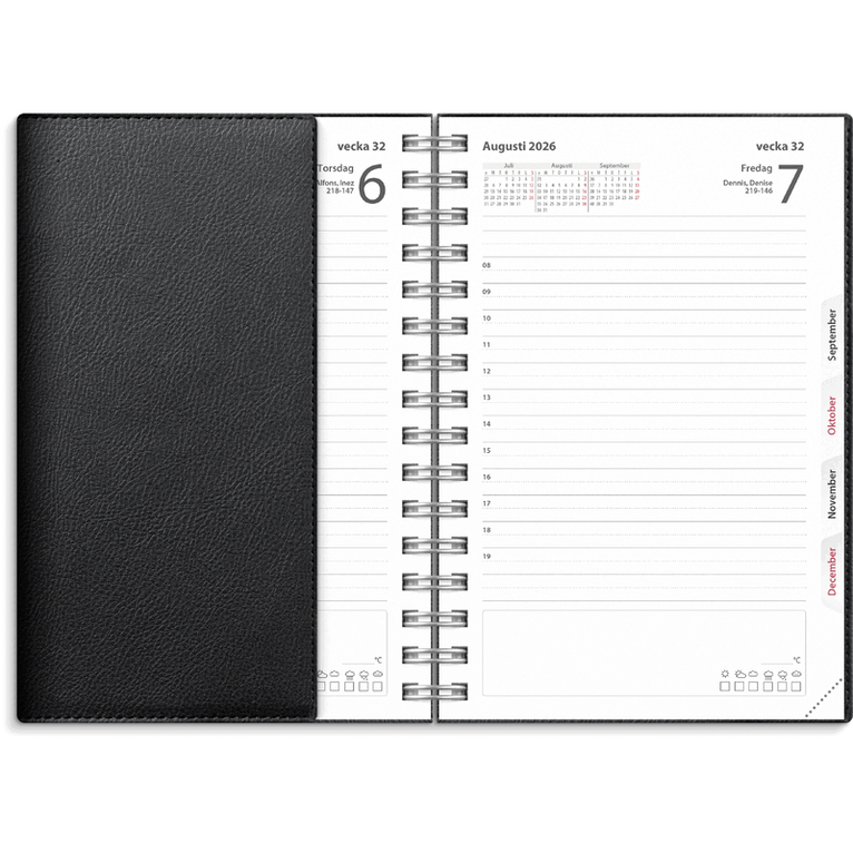 Kalender 2026-2027 Dagbok Twist svart, Övrigt