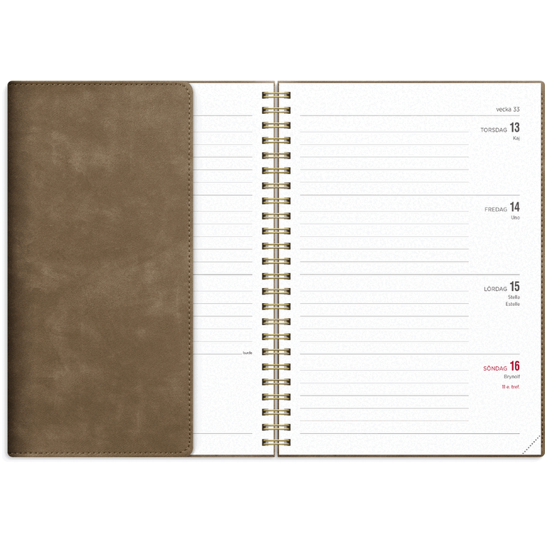 Kalender 2026-2027 Senator A5 Twist rosa, Övrigt