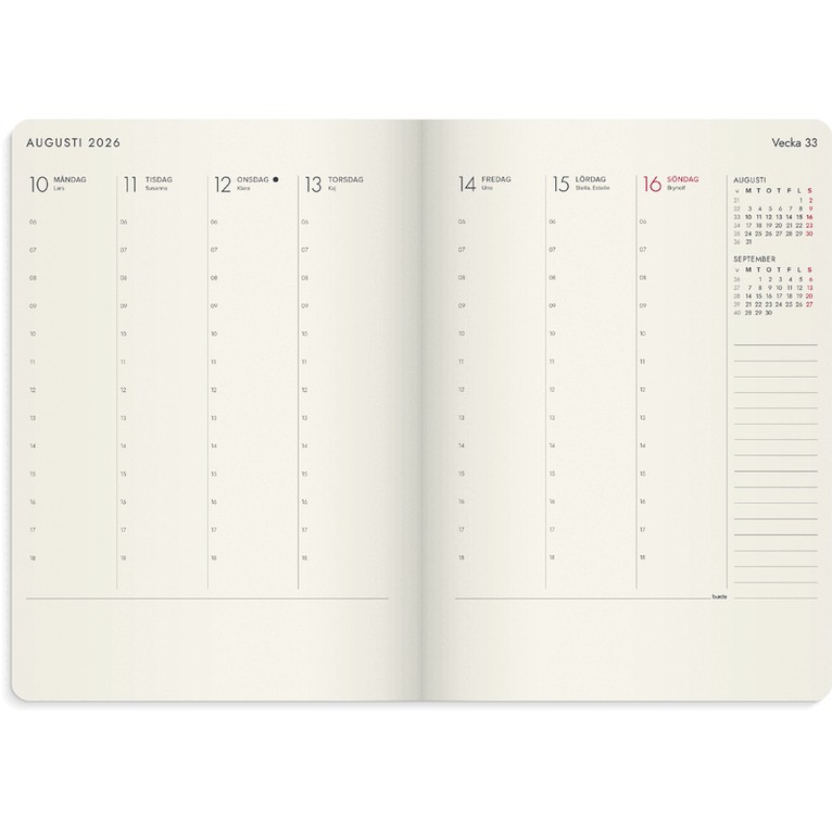 Kalender 2026-2027 Agency Forma Deluxe, Övrigt