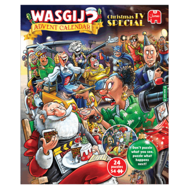 Wasgij Adventskalender - Christmas TV Special - 24 pussel med 54 bitar, Övrigt