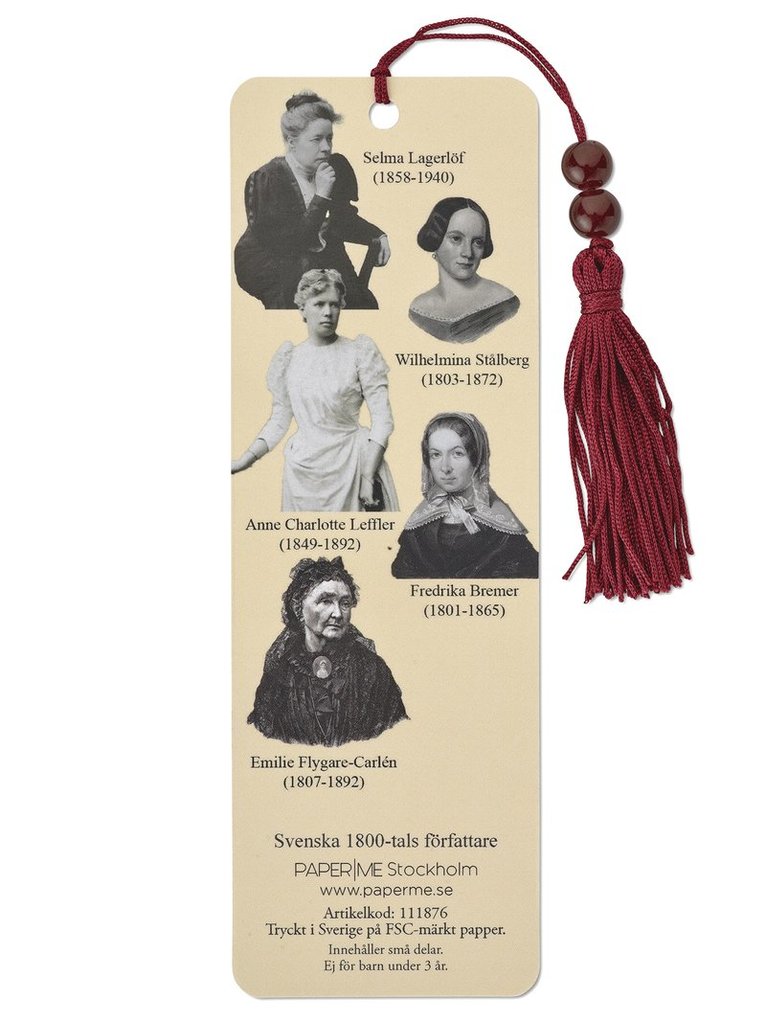 Bokmärke svenska 1800-talsförfattare, Övrigt