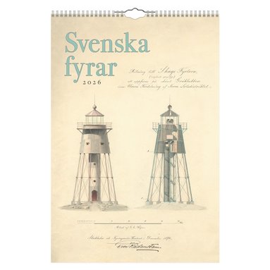 Väggkalender 2026 Svenska fyrar