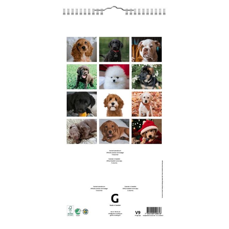 Familjekalender 2027 Hundar, Övrigt