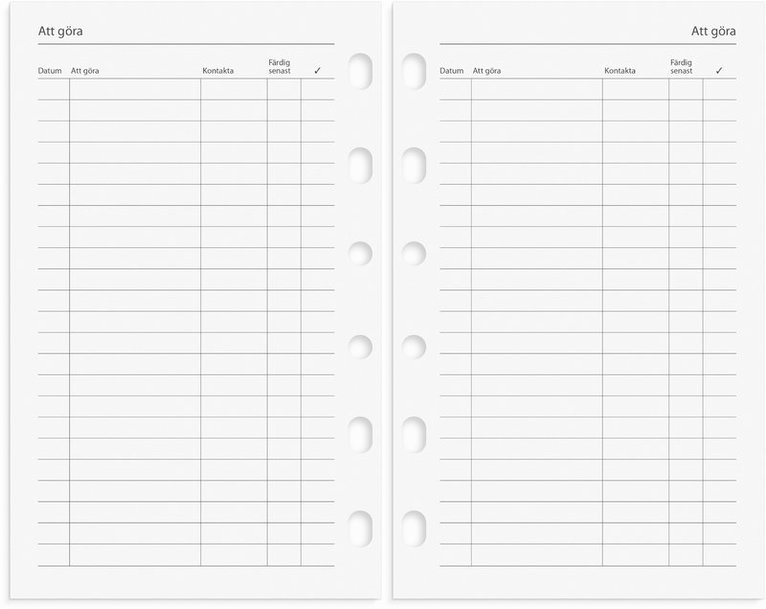 Systemkalender Compact konstläder svart, Övrigt