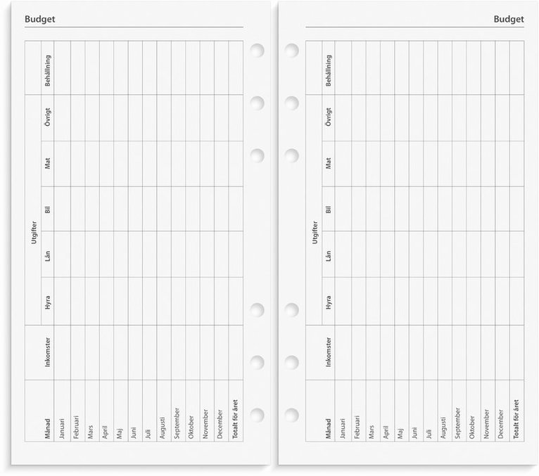 Systemkalender Regent skinn svart, Övrigt