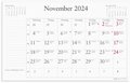 Kalender 2024 Mnadsblock 240x152 mm