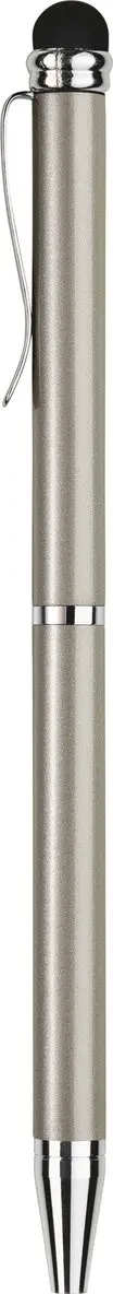 Kulspetspenna mini touch metallic ljusgr&aring;