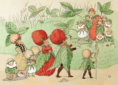 Kort Elsa Beskow - Jordgubbsfamiljen