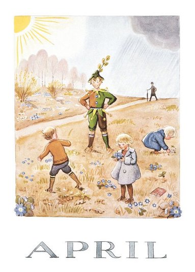 Kort Elsa Beskow : April, Övrigt