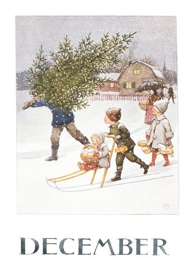 Kort Elsa Beskow : December