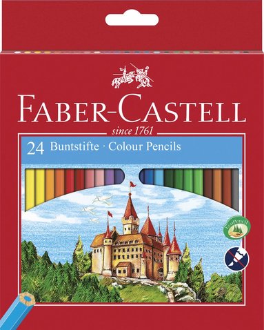 F&auml;rgpenna Faber-Castell Ecopencil sexkantig 24 f&auml;rger