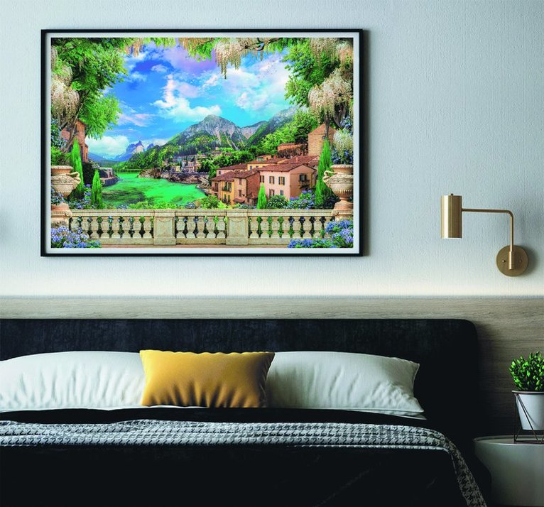 Pussel 3000 bitar Lush Terrace on Lake High Quality Collection, Övrigt