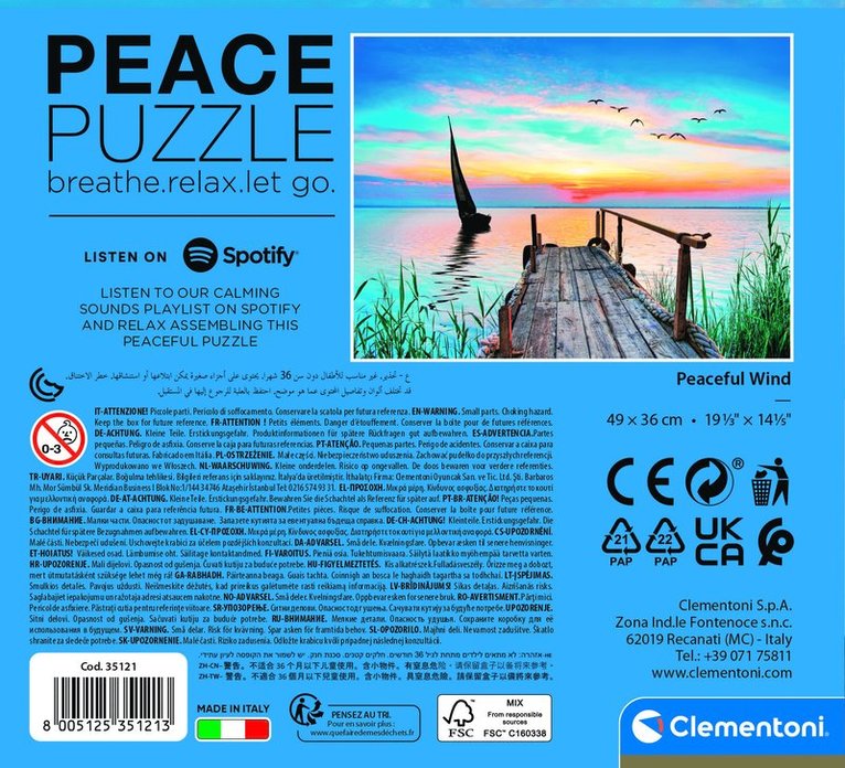 Pussel 500 bitar Peace Puzzle Peaceful Wind, Övrigt