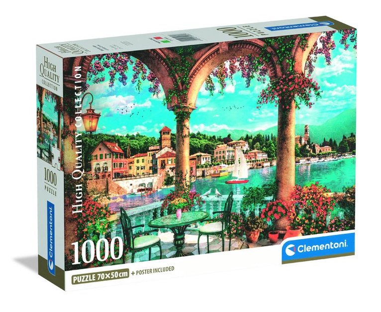 Pussel 1000 bitar Balcony View of Lake como - High Quality Collection, Övrigt