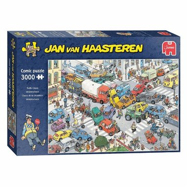 Pussel 3000 bitar Jan van Haasteren - Traffic Chaos