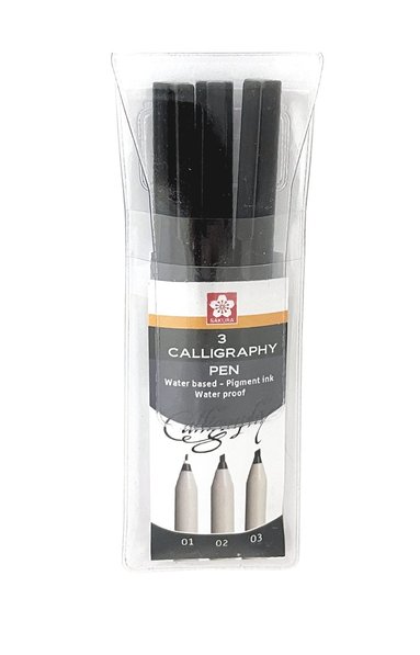 Kalligrafipenna 1/2/3mm svart