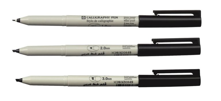 Kalligrafipenna 1/2/3mm svart, Övrigt