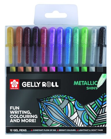 Gelpenna Gelly Roll Metallic 12 f&auml;rger