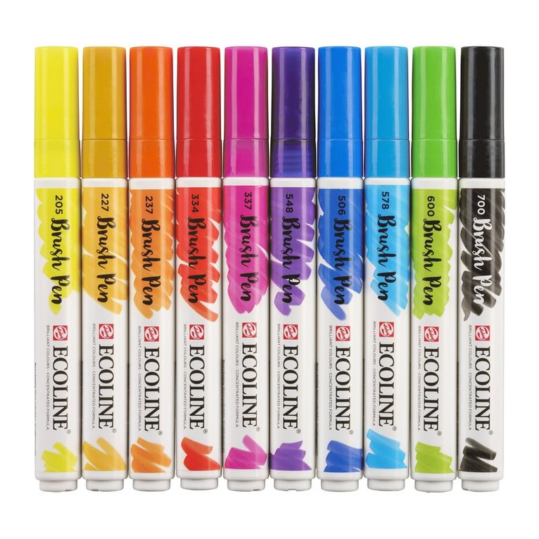 Penselpenna Ecoline Brush Pen 10-pack, Övrigt