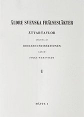 Folke Wernstedt, Riddarhuset - Äldre svenska frälsesläkter : ättartavlor Bd 1. H. 1, Häftad
