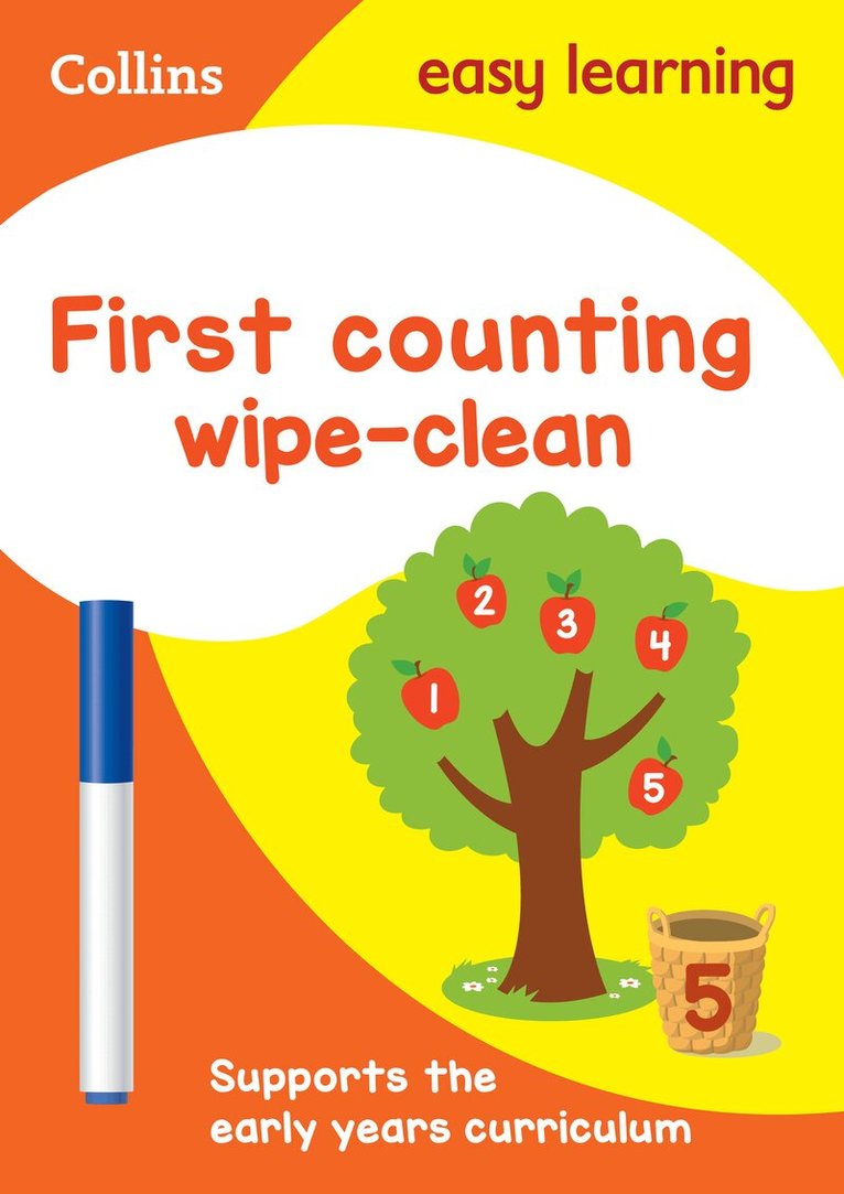 Collins Easy Learning - First Counting Age 3-5 Wipe Clean Activity Book, Häftad