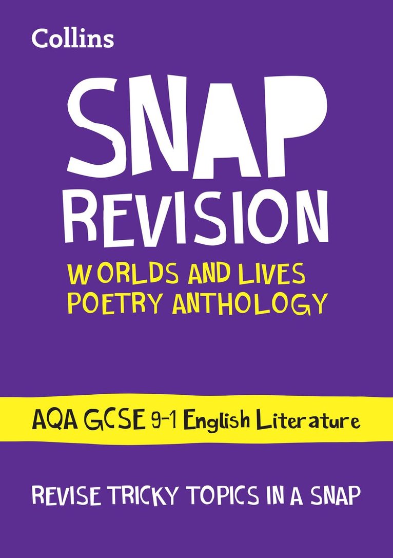 Collins GCSE, Collins Gcse - Worlds and Lives Poetry Cluster AQA GCSE 9-1 English Literature Revision Guide, Häftad