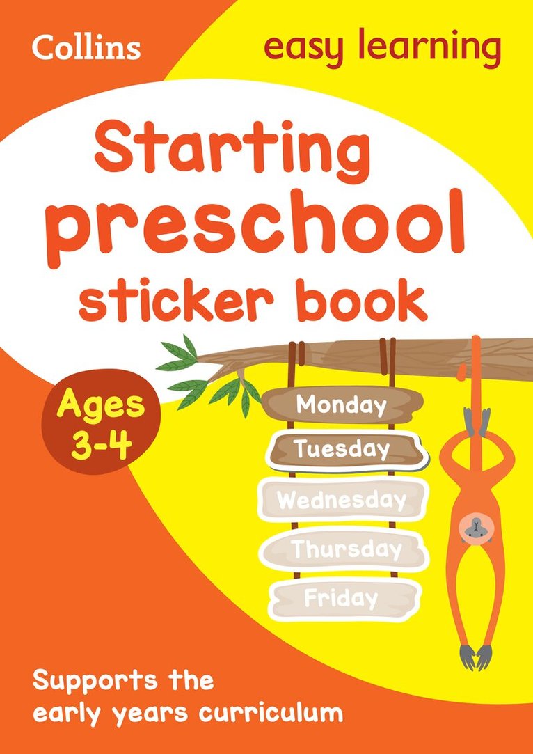 Collins Easy Learning - Starting preschool Sticker Book Ages 3-4, Häftad. Tillgänglighet: Lägg i varukorg