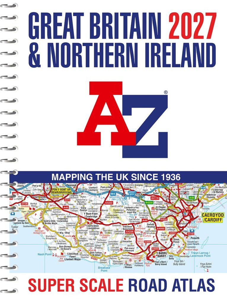 A-Z Maps - -Z Great Britain Super Scale Road Atlas 2027 (A3 Spiral), Häftad